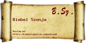 Biebel Szonja névjegykártya